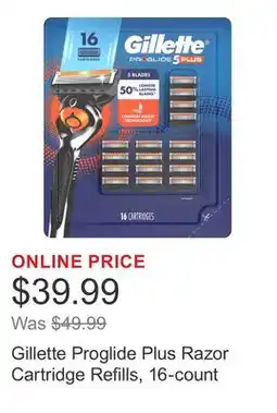 Costco Gillette Proglide Plus Razor Cartridge Refills, 16-count offer