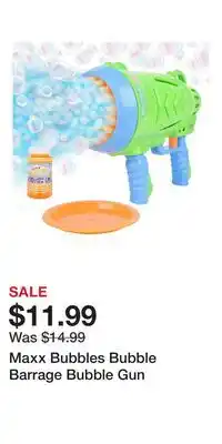 Kohl's Maxx Bubbles Bubble Barrage Bubble Gun offer