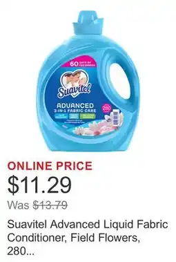 Costco Suavitel Advanced Liquid Fabric Conditioner, Field Flowers, 280 Loads, 160 fl oz offer