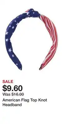 Kohl's American Flag Top Knot Headband offer