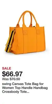 Kohl's swing Canvas Tote Bag for Women Top Handle Handbag Crossbody Tote Bag for Women offer