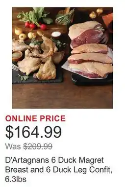 Costco D'Artagnans 6 Duck Magret Breast and 6 Duck Leg Confit, 6.3lbs offer