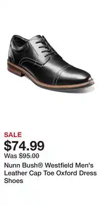 Kohl's Nunn Bush Westfield Men's Leather Cap Toe Oxford Dress Shoes offer