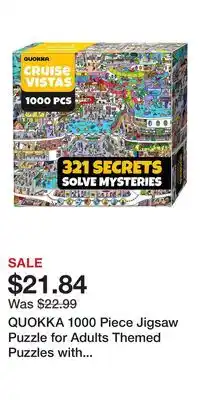 Kohl's QUOKKA 1000 Piece Jigsaw Puzzle for Adults Themed Puzzles with Bonus Challenges offer