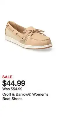 Kohl's Croft & Barrow Women's Boat Shoes offer
