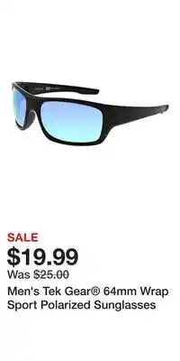 Kohl's Men's Tek Gear 64mm Wrap Sport Polarized Sunglasses offer