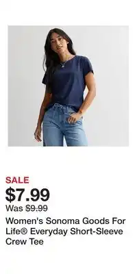 Kohl's Women's Sonoma Goods For Life Everyday Short-Sleeve Crew Tee offer