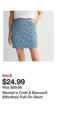 Kohl's Women's Croft & Barrow Effortless Pull-On Skort offer