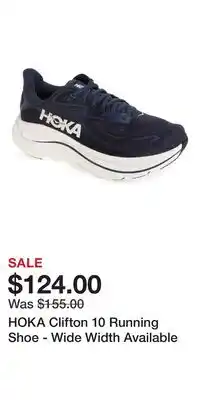 Nordstrom HOKA Clifton 10 Running Shoe - Wide Width Available offer