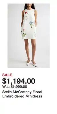 Nordstrom Stella McCartney Floral Embroidered Minidress offer