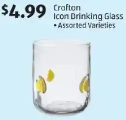 Aldi Crofton Icon Drinking Glass offer