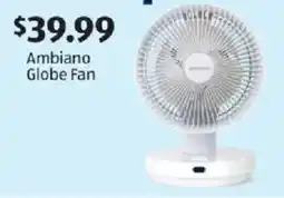Aldi Ambiano Globe Fan offer