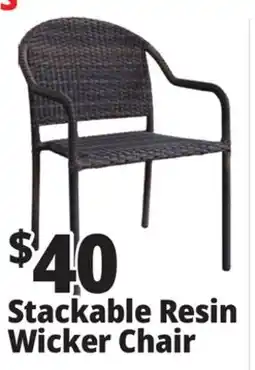 Ocean State Job Lot Outdoor Living Accents Resin Wicker Stacking Chair offer