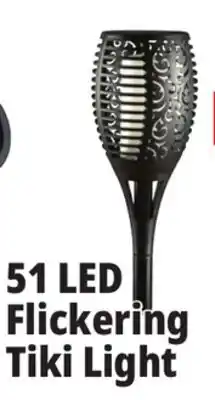 Ocean State Job Lot Outdoor Living Accents Solar 51 LED Tiki Light with Flickering Flame offer