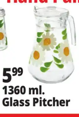 Ocean State Job Lot 1360 ml. Glass Pitcher offer