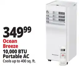 Ocean State Job Lot Ocean Breeze 10 000 BTU Portable Air Conditioner offer