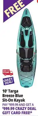 Ocean State Job Lot 10' Targa Breeze Blue Sit-On Kayak offer