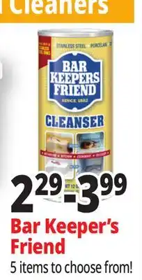 Ocean State Job Lot Bar Keepers Friend Powder Cleanser 12 oz offer