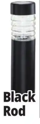 Ocean State Job Lot Outdoor Living Accents Black Solar Light Rod 15 offer