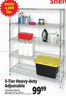 Ocean State Job Lot Method 5-Tier Adjustable Heavy-Duty Wire Shelving 48 x 18 offer