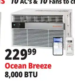 Ocean State Job Lot Ocean Breeze 8,000 BTU Air Conditioners & Fans offer