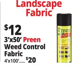 Ocean State Job Lot Preen Premium Weed Control Fabric 50' offer