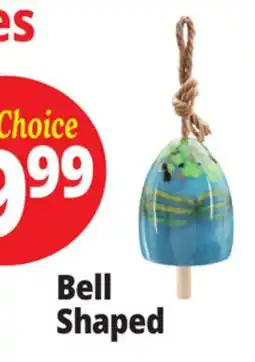 Ocean State Job Lot Glass Bell Windchime Blue offer