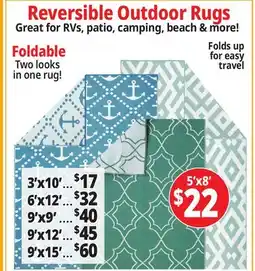 Ocean State Job Lot Reversible Outdoor Rugs offer