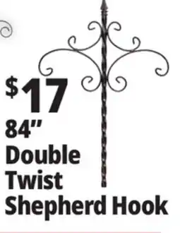 Ocean State Job Lot Wrought Iron Decorative Double Shepherd's Hook 84 offer
