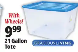 Ocean State Job Lot Gracious Living Stackable Storage Tote with Wheels offer
