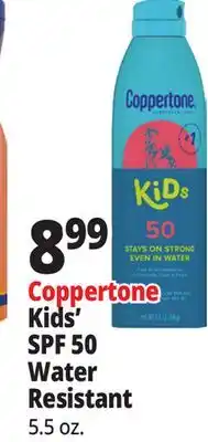 Ocean State Job Lot Coppertone Kids' SPF 50 Water Resistant offer