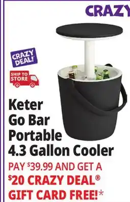Ocean State Job Lot Keter Go Bar Portable 4.3 Gallon Cooler offer