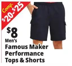 Ocean State Job Lot Menʼs Famous Maker Performance Tops & Shorts offer