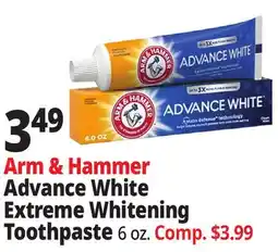 Ocean State Job Lot Arm & Hammer Advance White Extreme Whitening Toothpaste offer