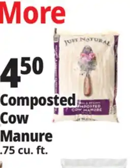 Ocean State Job Lot Just Natural Organic Composted Cow Manure .75 cu ft offer