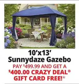Ocean State Job Lot 10'x13' Sunnydaze Gazebo offer