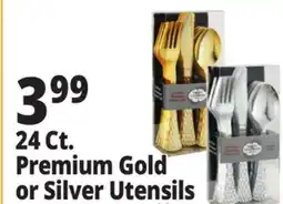 Ocean State Job Lot 24 Ct. Premium Gold or Silver Utensils offer