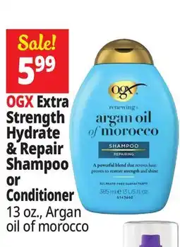 Ocean State Job Lot OGX Extra Strength Hydrate & Repair Shampoo or Conditioner offer