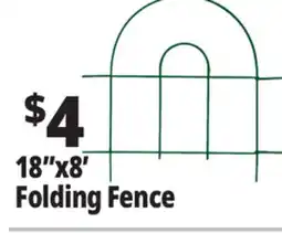 Ocean State Job Lot Tiller & Rowe Folding Green Wire Fence 18 offer