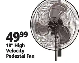 Ocean State Job Lot 18 High Velocity Pedestal Fan offer