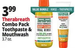 Ocean State Job Lot Therabreath Combo Pack Toothpaste & Mouthwash offer