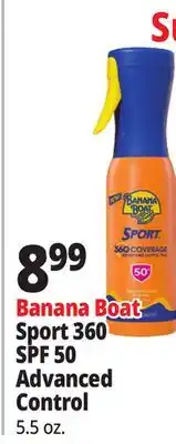 Ocean State Job Lot Banana Boat Sport 360 SPF 50 Advanced Control offer