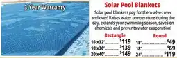 Ocean State Job Lot Solar Pool Blankets offer