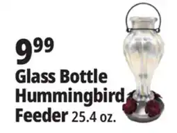Ocean State Job Lot Glass Bottle Hummingbird Feeder offer