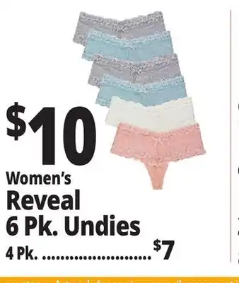 Ocean State Job Lot Women's Reveal 6 Pk. Undies offer