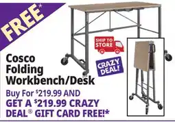 Ocean State Job Lot Cosco Folding Workbench/Desk offer