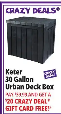 Ocean State Job Lot Keter 30 Gallon Urban Deck Box offer