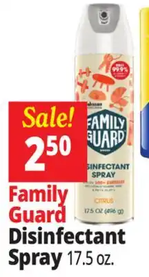 Ocean State Job Lot Family Guard Disinfectant Spray offer