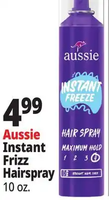 Ocean State Job Lot Aussie Instant Frizz Hairspray offer