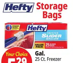 Ocean State Job Lot Hefty Freezer Gallon Slider Bags 25 Count offer